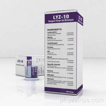 10 em 1 tiras de teste de reagente para diagnóstico de urina